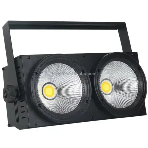 2 Eyes LED COB Blinder Strobe DJ Spotlights DMX Sound Activated 2x100W 2 in 1 Cool White & Warm White Audience Blinders Lights