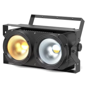 2 Eyes LED Cob Blinder Strobe DJ Spotlights DMX Sound Activated 2x100W 2in1 Cool Warm White Audience Blinders Par Light