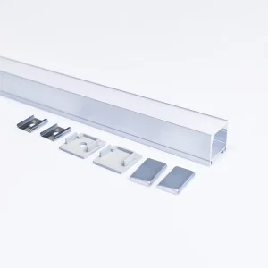 20*20mm LED Lighting Strip Housing Aluminium Profile Recessed Extrusion Profiles Aluminum LED Channel
