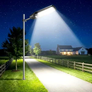 20 Lens Integrated 2 in 1 Solar Street Light Commercial Grade Parking Lot Security High Capacity 15000mAh Battery Power LED Lamp