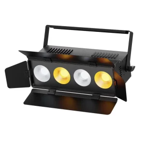 200W COB LED Par Light Spotlight 2 White + 2 COB Warm White Audience Blinder Light for Studio Theater Event Concert