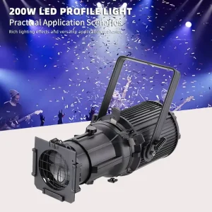 200W Imaging Light Projection Lights Warm White LED Fresnel Profile Spotlights Warm White DMX for Wedding Stage