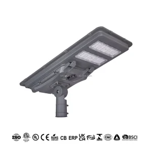 200W Integrated Solar Road Light 170Lm W Lighting Efficacy Smart Motion Sensor Solar Street Light All in One IP65 Waterproof