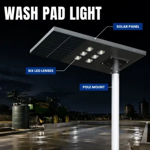 200W Integrated Solar Street Light High Bright 65W Monocrystalline Solar Panel 50AH Battery Pole Mount Solar Road Lamp