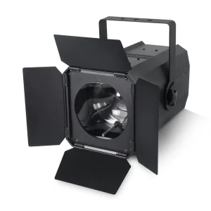 200W LED Zoom Par Lights with Barn Door COB Beam Wash Warm White Cool White 2in1 Strobe Stage Light DMX Focusing Light