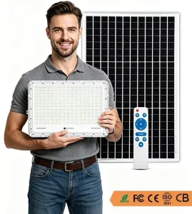 200W Solar LED Flood Light IP67 Waterproof Solar Floodlight for Warehouse Workshop Garden Yard Lighting 2 Years Warranty