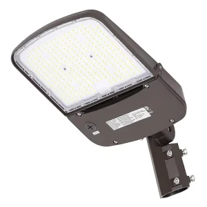 200W Switchable LED Parking Lot Light 130LM/W 5000K Photocell Sensor [400W-600W HPS Equiv] 100-277V IP65 AC