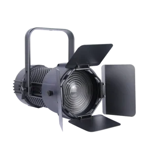 200W White Colorful Fanless LED Fresnel Spotlight with DMX512 Control and High CRI 95 for TV Studio Use