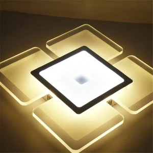 20CM LED Ceiling Light Square Panel Down Light Kitchen Bedroom Living Room Wall Lamp 15W 110V 220V Cool Warm White Chandelier