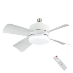 20Inch E27 Ceiling Lights Integrated Fans Remote Control Plastic Modern LED Blower Bedroom 85V-265V