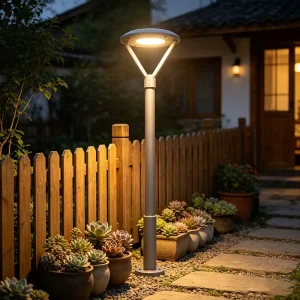 20W-100W Solar Battery Powered LED Garden Lights High-pressure Die-cast Aluminum IP65 Street Lights for Garden Ambient Lighting
