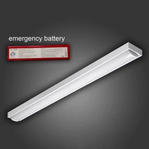 20W 40W 60W Industrial LED Batten Lighting Emergency Battery Ceiling Tube Light Fixture IP40 Dimmable LED
