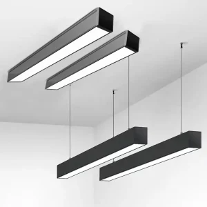 20W 40W 60W LED Pendant Light CCT Ceiling Light Suspended Mount Aluminum Office Linear Lighting 1200mm PC Tube Lamp
