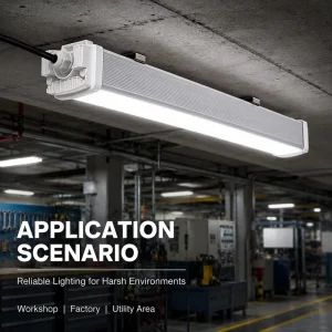 20W IP65 Waterproof Industrial LED High Bay Light 3500K 6000K Color Temp Ra90 120 Beam Angle Dimmable Vapor Tight Tri Proof