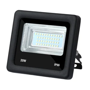 20W IP65 Waterproof LED Flood Light Remote Control 120 Beam Angle Aluminum Construction Warehouse Outdoor Use 2-Year