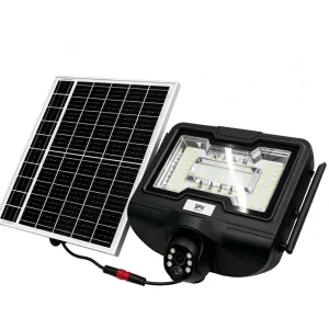 20W Solar Floodlight Camera 4MP 1 2.8 CMOS 24000mAh Battery 58 LEDs IP66 Modern Outdoor Security Light Motion Sensor Wi Fi