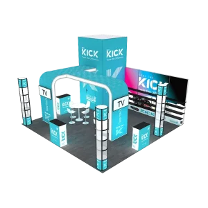 20x20ft Modular Aluminum Arch Shelf Display Spiral Tower Backlit Storage Room Trade Show Booth