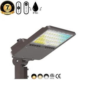 20year led street light manufacturer ETL 150w 100w 80w 3 Color Tunable SKD ODM square round poles wall mounted Street Led Light