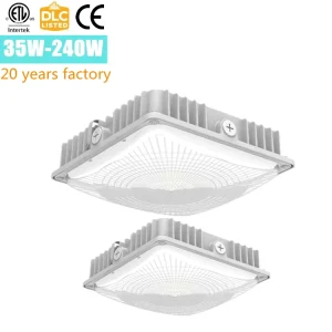 20year shenzhen factory 80 watt 100 watt canopy light fixtures petroleum fueling station 0 10v dimmable LM79 ETL IP65 led lamp