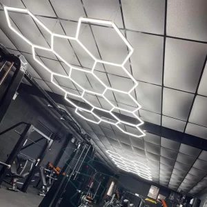 220V 110V LED Detailing Light Honeycomb Led Garage Light Hexagon for Gym Workshop Barbershop Beauty Shop Dedicated Car Wash Area