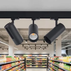 220V 2 Wire 3 Wire 4 Wire 20W 40W Adjustable Focus Zoom CCT Track Light Fixture Moving Head LED Spotlight for Shop Retail Display
