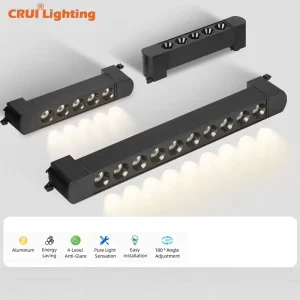 220V AC Traditional Design Track Light 30W LED Shop Light with Aluminum Body for Clothes Store Supermarket Use