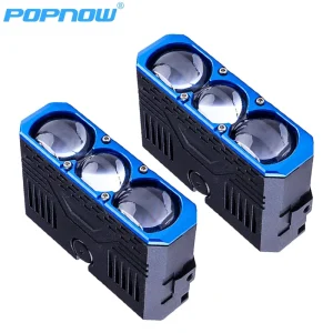 220W Led Work Spotlights 12V 24V 3 Lens Motorcycle Headlights Car Grille Fog Lights for Car Truck 4×4 Off Road ATV