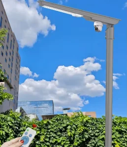 22W DC Road IP65 Aluminum Multi-functional Solar PIR Motion Sensor Remote Smart Control LED Street Light