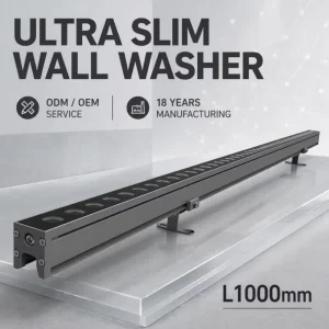 24.5x30mm Slim Aluminum Flower Grey Powder Coating Linear LED Wall Washer Light for Modern Art Gallery