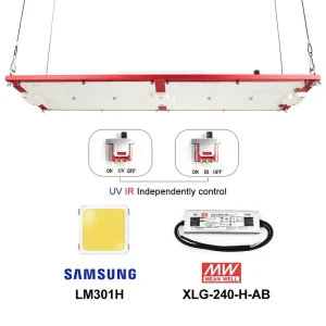 240W Original LED LM301H Grow Light UV IR Switch MeanWell Dimmable Driver