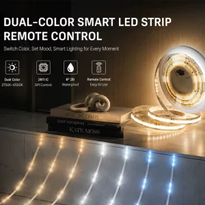 24V 576leds/m Dual Color IC Running Water LED Strip 10MM PCB Width High Density Flexible Linear Light for Indoor Decoration