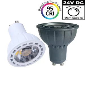 24V 8W Dali Led Spot CRI 95 60D Gu10 Mr16 Spotlights KNX GVS Casambi Loxone Pwm Dimmable Constant Voltage Smart Bulbs