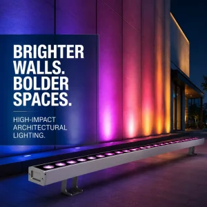 24W 36W RGB RGBW Led Wall Washer Light IP65 Anti Gleare Silk Screen Printed Tempered Glass for Bridge Side Structure