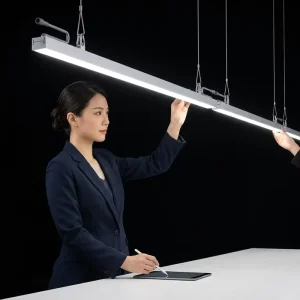 24W Linear LED Padel Court Light Silver Dimmable IP65 Aluminum Batten for Indoor Court Lighting