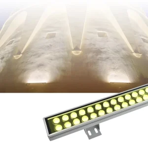 24W RGBW Outdoor Waterproof IP65 LED Light DC24V Cast Wall Color Changing Architectural Landscape Lighting for Buildings