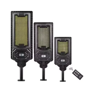 2500LM IP65 Outdoor Waterproof Solar Street Lights Commercial Dusk Dawn Flood Lights Motion Sensor Remote Control Security 5000K