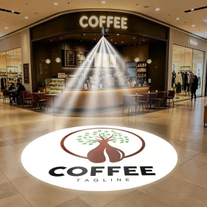 25W Indoor Five Column Advertising Lights Static Safety Logo Pattern Text Projected on Restaurant Parking Lots for Indoor Use