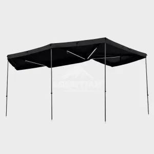 270 Degree XL Full Circle Camp Awning Dual Pole Half LED 600D Canopy Plum Base 2m 2.5m 8 Color OEM