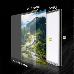27×40 Cinema Wall Mounted LED Poster Frame Illuminated Slim Aluminum Frame Advertising Light Boxes