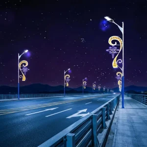 2D Pattern-Shaped Street Lamp for City Street Pole-Night Scene Decoration Lamp Landscape Christmas Halloween Aluminum PVC IP65