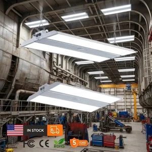 2FT 3FT 100W 300W Linear High Bay LED Light Fixture 3CCT Selectable 4000K 5000K 6000K 30000LM 0 10V Dimmable Adjustable Tilt