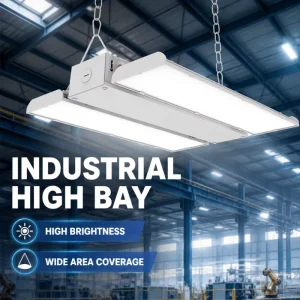 2FT 3FT 4FT Industrial LED Linear Highbay Light 0 10V Dimmable for Construction Site Warehouse Workshop