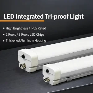 2FT/4FT/5FT/600mm/1200mm/1500mm AC165-265V Wide Voltage IP65 LED Tri Proof Batten for Parking Lot Warehouse Tunnel