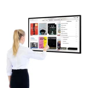 2K FHD Android OS IR Touch Timed on off LCD Digital Signage Display Screen with Built in CMS for Commercial Advertising