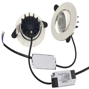 2W Modern IP54 LED Recessed Spotlight 25Inch 70mm Cutout 50mm Height AC175-265V Aluminum Face 4000K High CRI98 5-Year Warranty