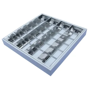 2X2ft Ceiling Recessed Grille Light 600*600mm Louver Grille Light Fitting 4x9w T8 Grille Fluorescent Light Fixture