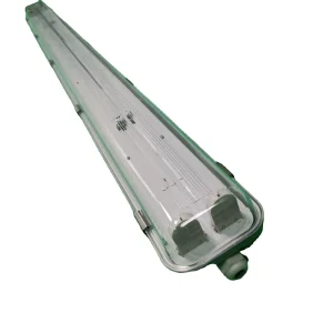 2x18W 2x36W LED Tri Proof Batten Light Fixture IP65 Full PC Double Tube 4ft 5ft 1.2m 1.5m T8 Fluorescent Tri Proof Warehouses