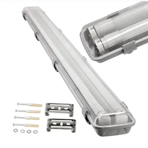 2x18W T8 Tri-proof Hanging Tube Suspended Working Waterproof LED Light Fixtures IP65