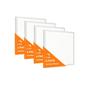 2×2 FT LED Flat Panel Light Modern Dimmable Surface Mount Ceiling Fixture Aluminum Home Office Indoor Lighting