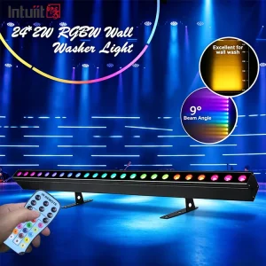 2x24W LED RGBW Wall Wash Bar Spotlights Sound Active DJ Party Disco Stage Lighting for Parties & Performances